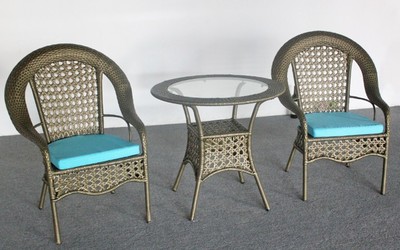 嬌妻貴子藤椅,暗金色美式藤編休閑椅,鐵藝庭院休閑椅型號8211